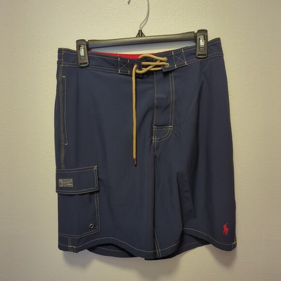 NWT Polo Ralph Lauren Mens Core Replen Navy Swim Shorts Lined Sz Small